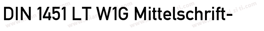DIN 1451 LT W1G Mittelschrift字体转换